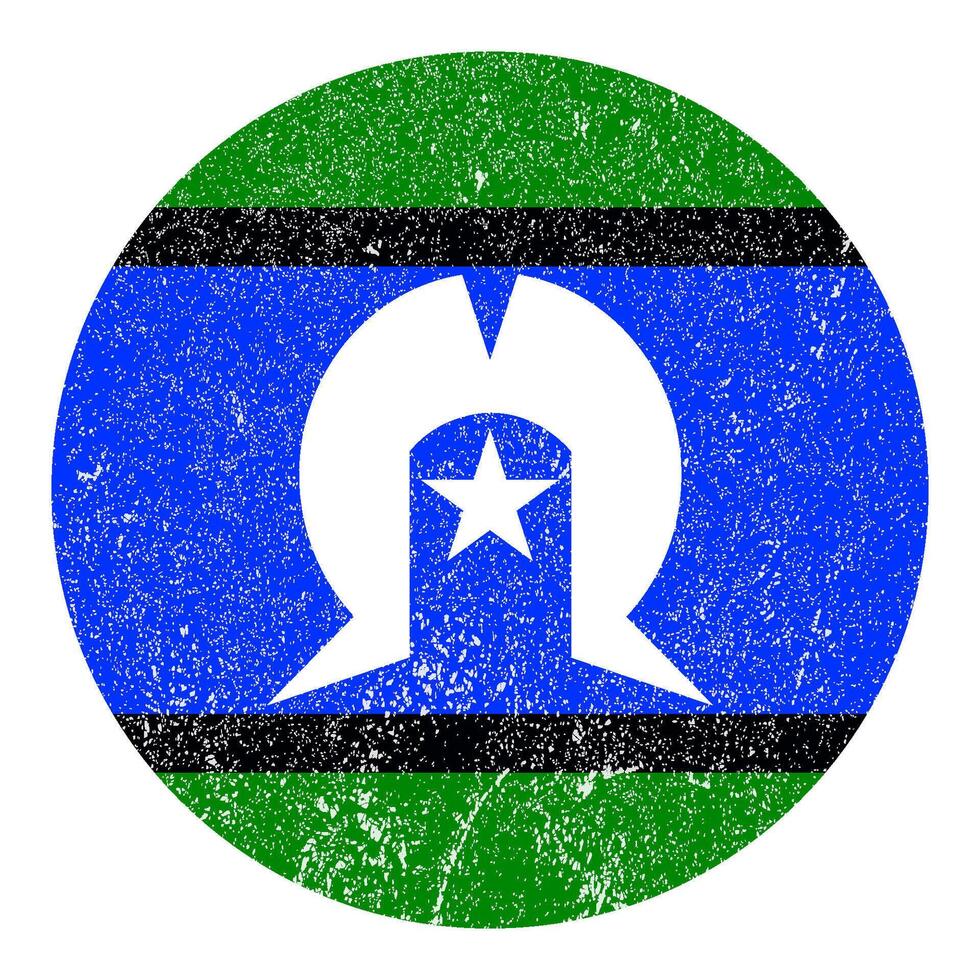 Flag of the Australian Torres is a sign symbol. Australian Torres Strait Islander. vector