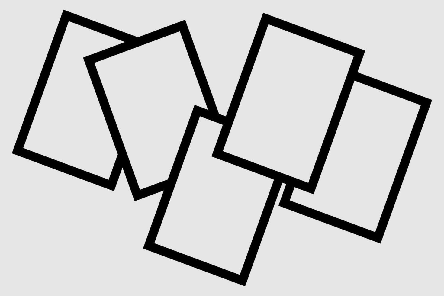 Black photos frames photos old paper design. vector