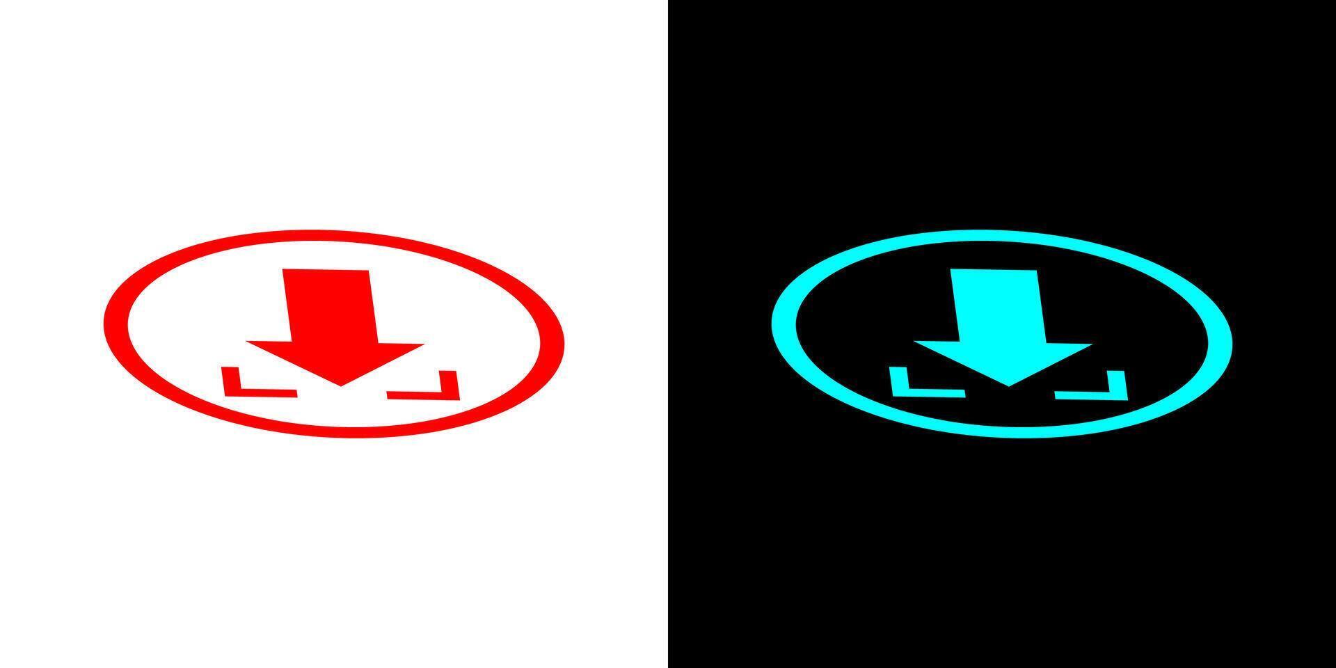Down arrow symbol. download icon. Load symbol illustration. vector