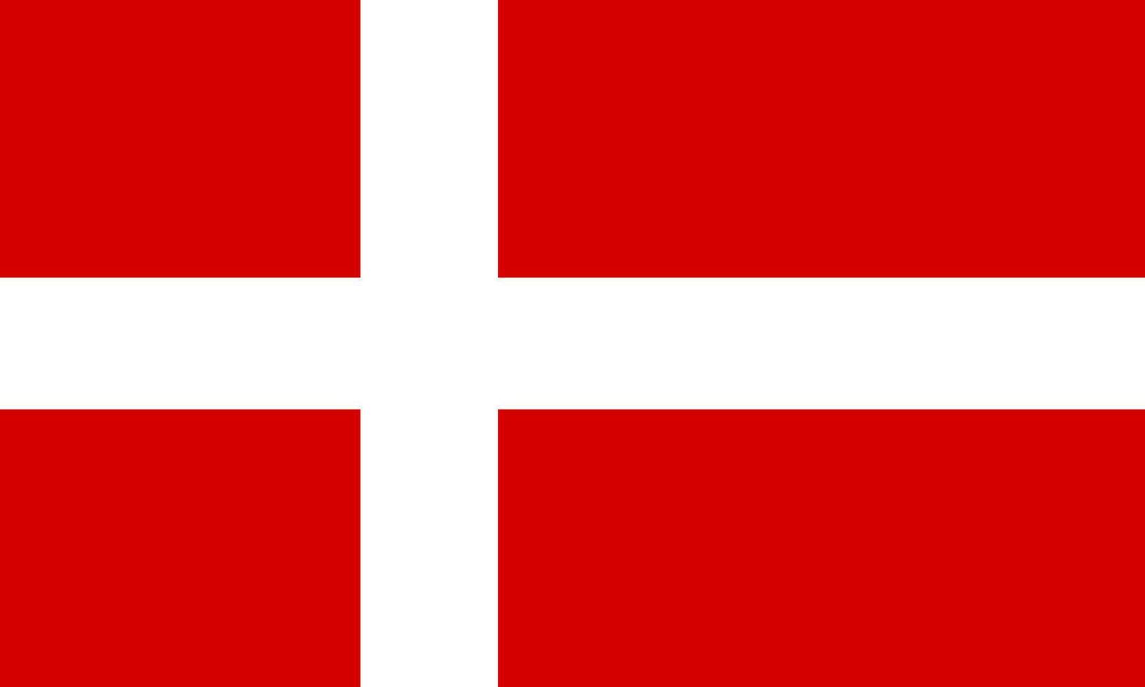The national flag of Denmark. Danish flag icon illustration. vector