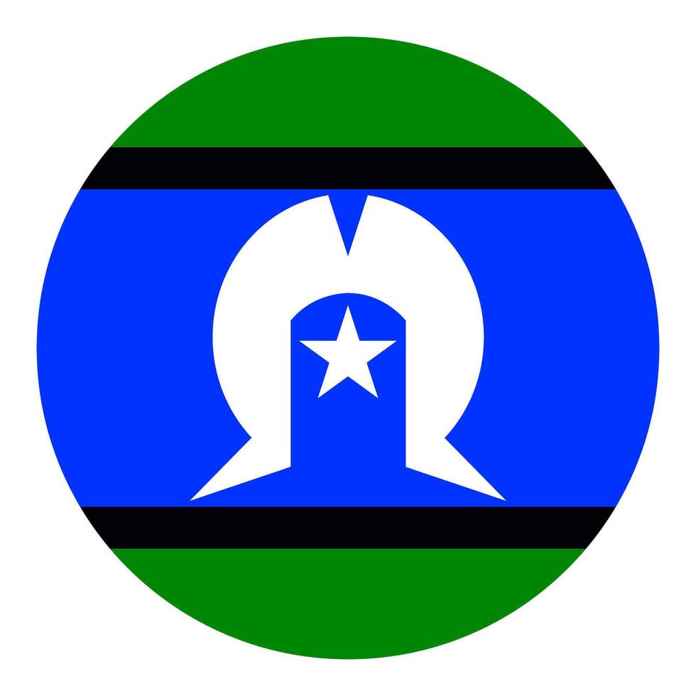 Australian Torres Strait Islande. Flag of the Australian Torres symbol. vector