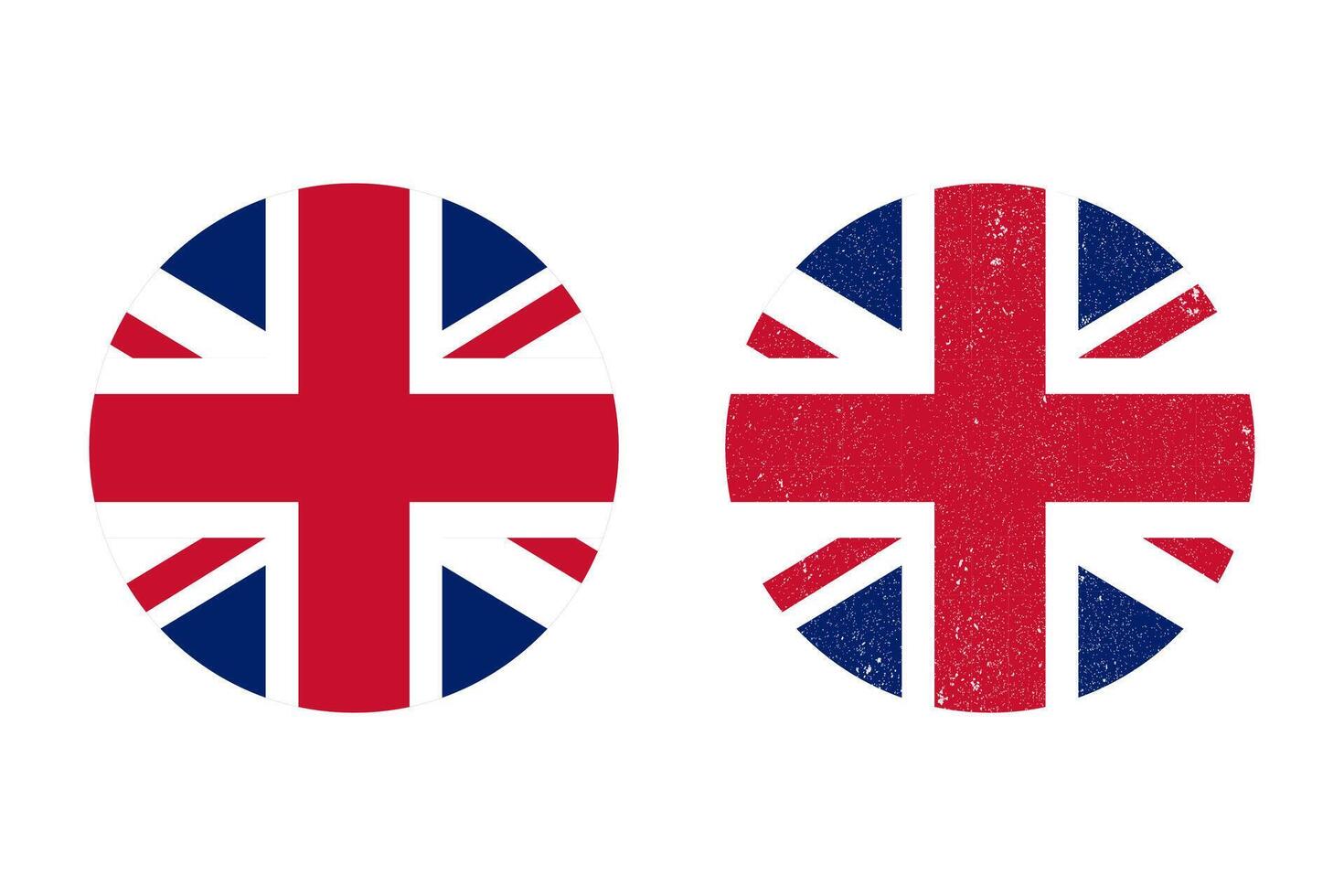 British national symbol. The national flag of the United Kingdom round flag icon. vector
