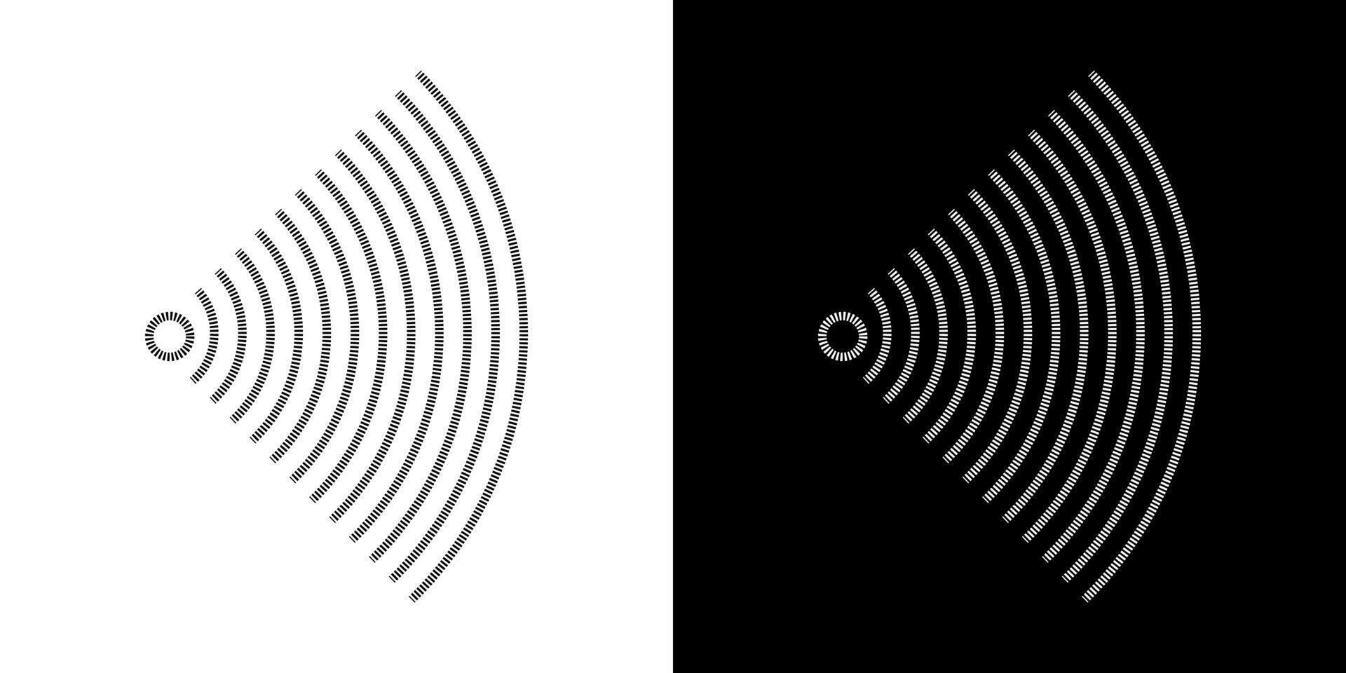 Sound wave icon symbol signal frequency. vector