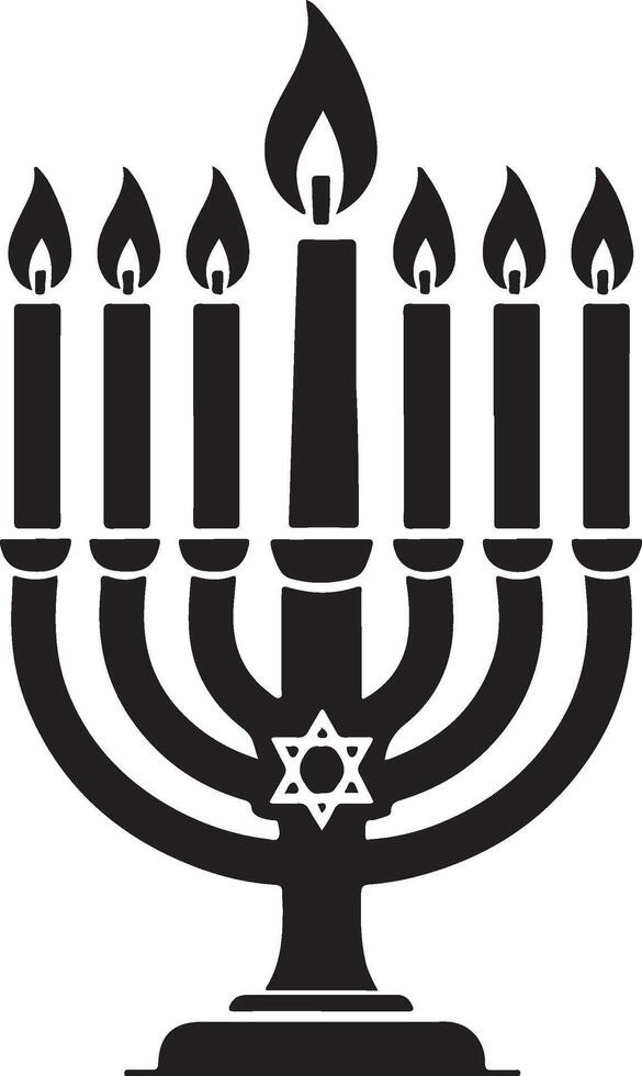 Menorah icon isolated on white background vector