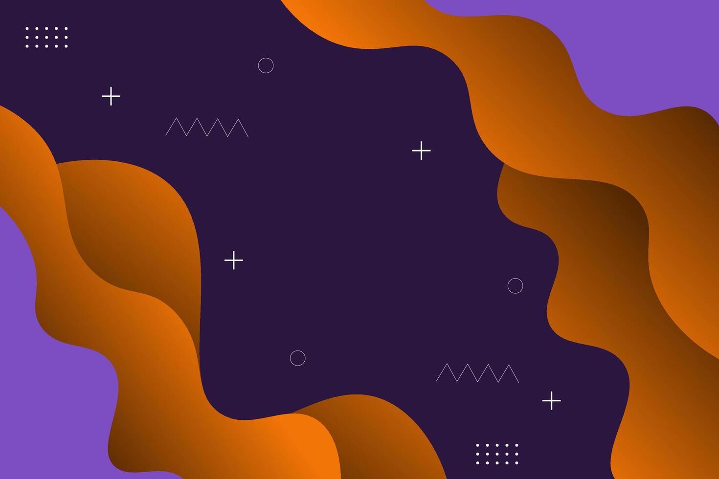 abstract purple orange gradient dynamic wavy fluid shape composition background. eps 10 vector