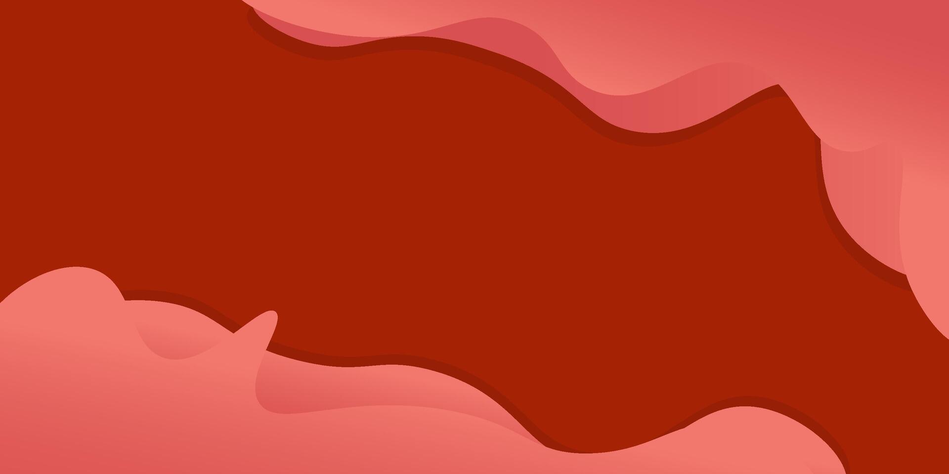 abstract red soft liquid color paper cut wavy layer background. eps10 vector