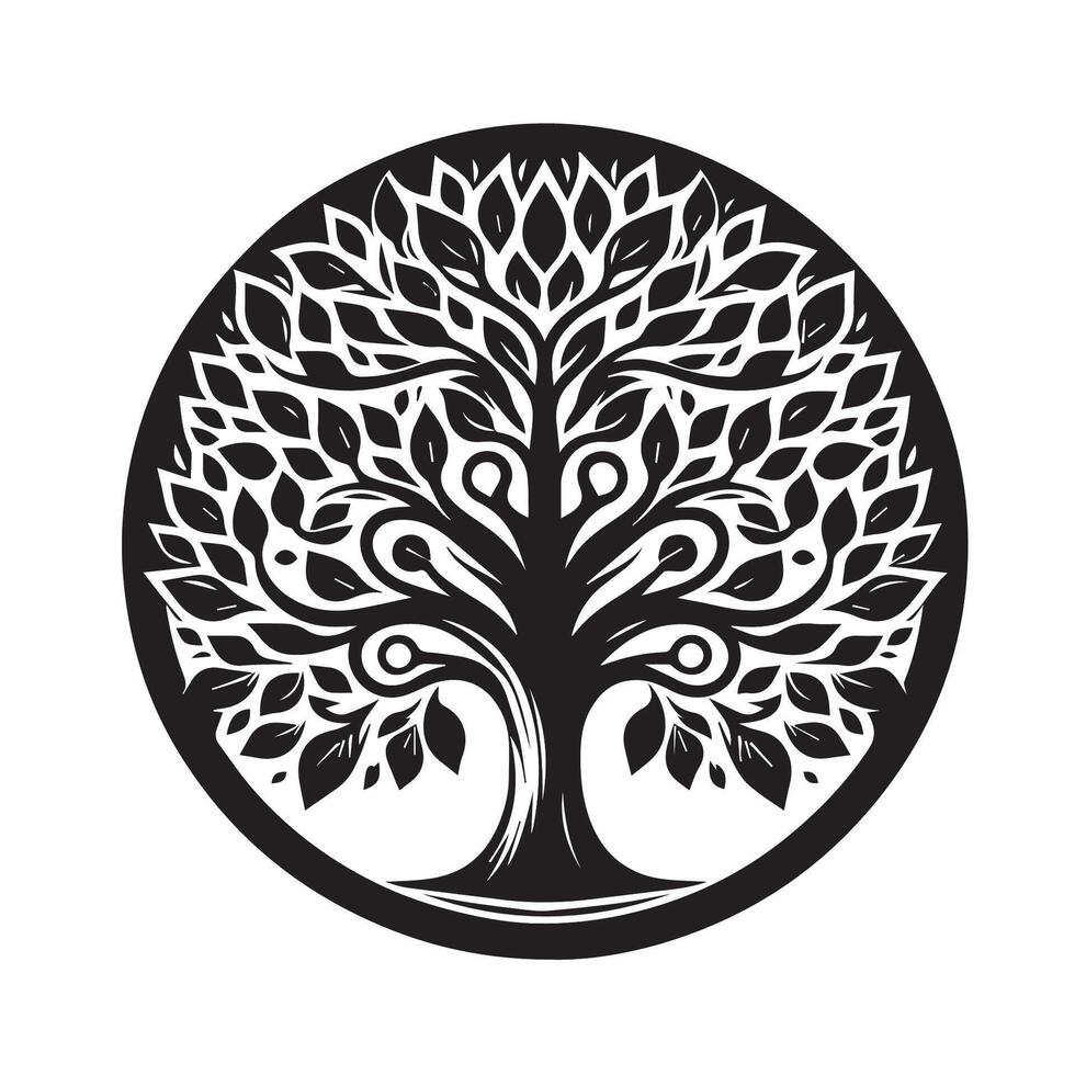 tree logo illustration company elegant modern vector