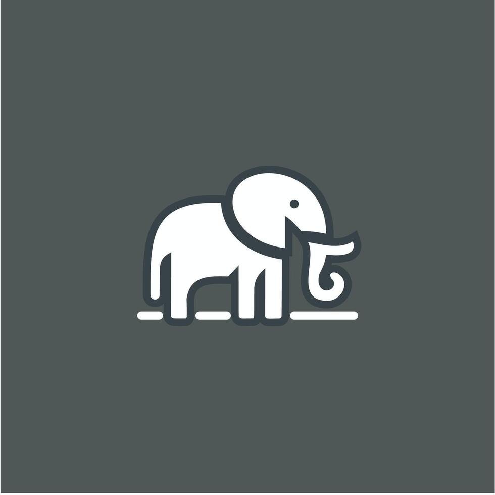 elephant icon logo elegant beast idea mascot innovation vector