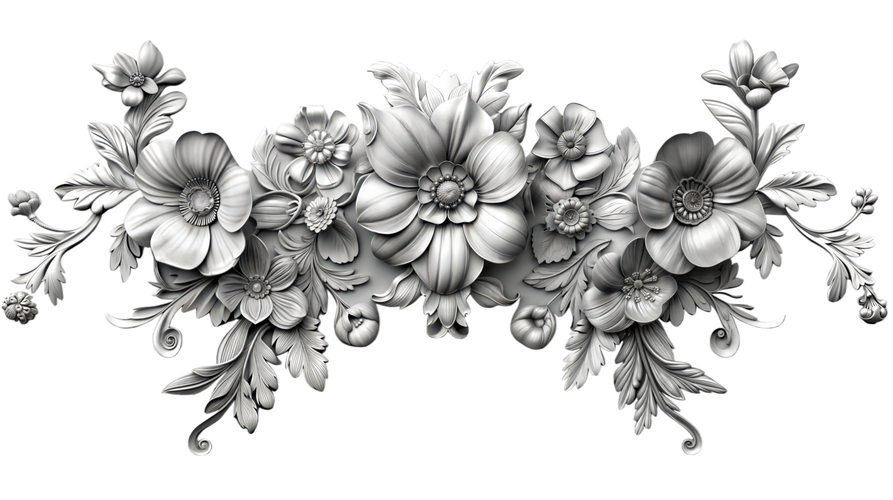 Elegant floral arch with assorted flowers and green leaves on a Transparent background for classy designs png