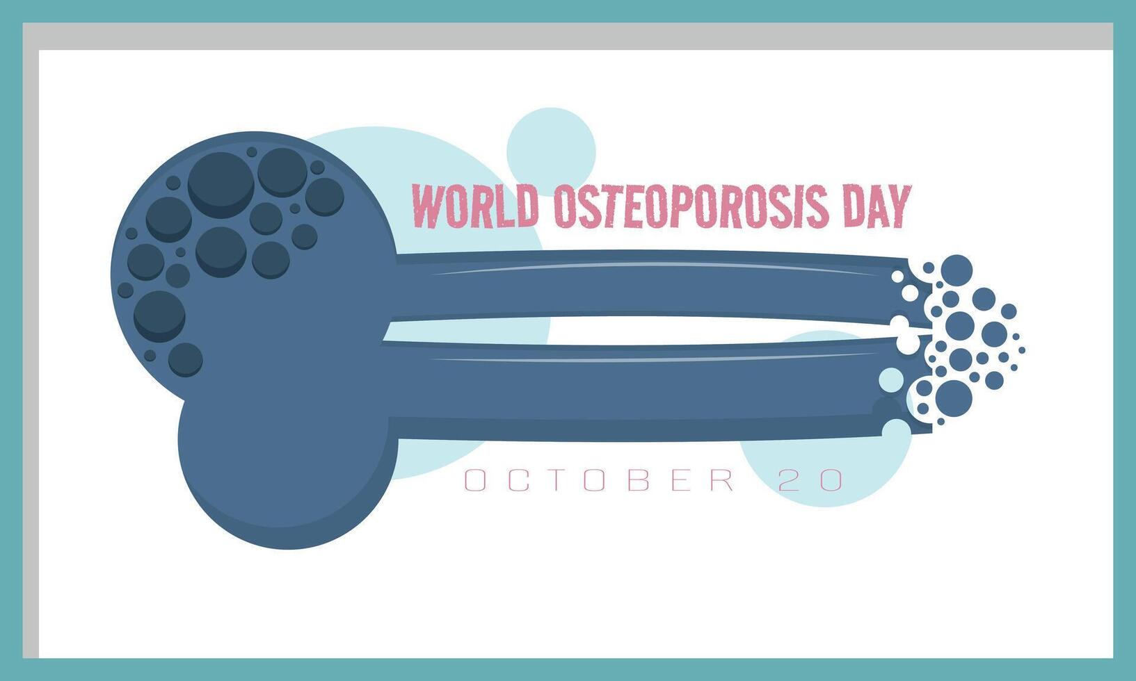 World Osteoporosis Day Poster with holes in the bones vector