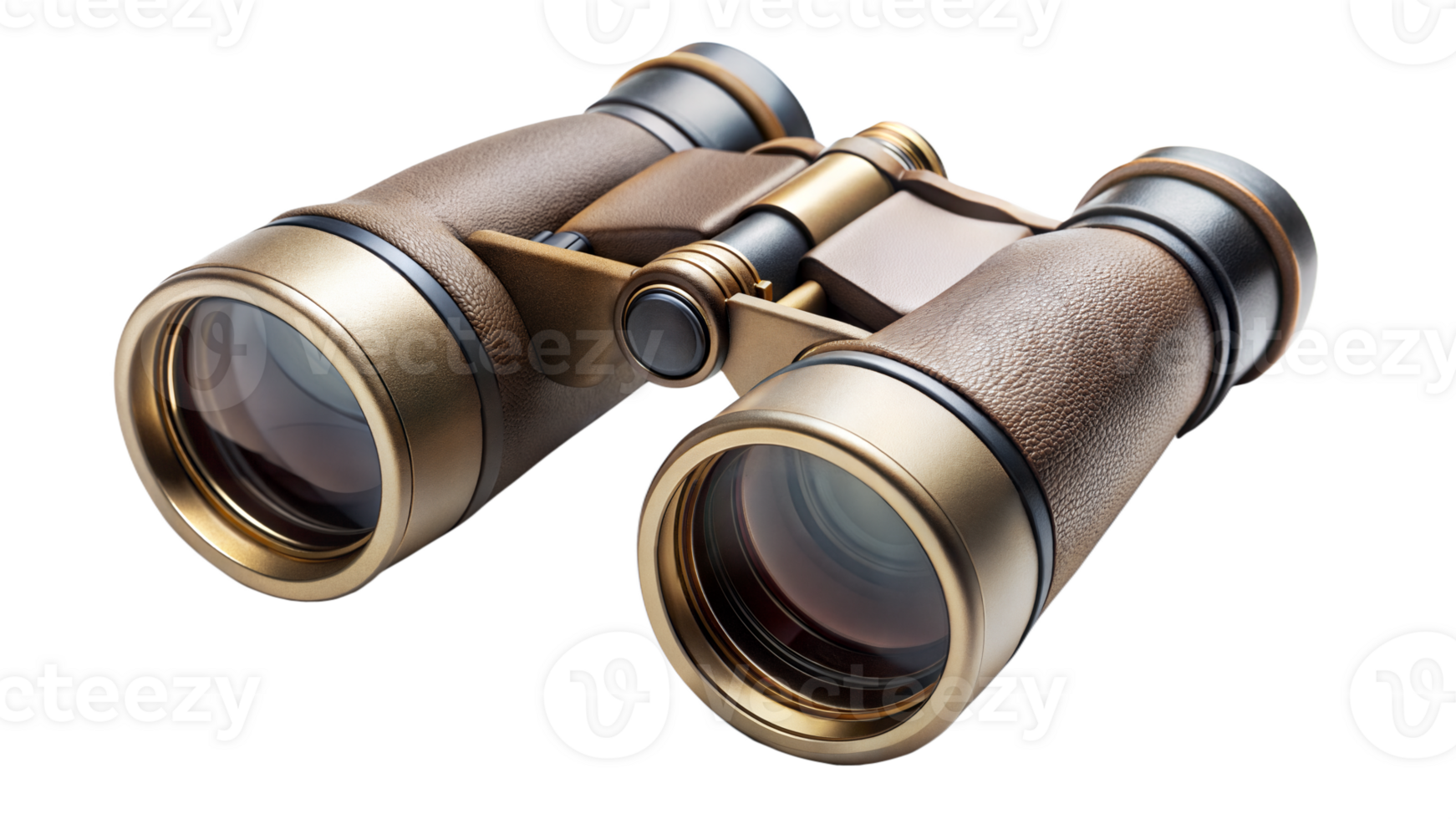 A vintage binoculars isolated on transparent background png