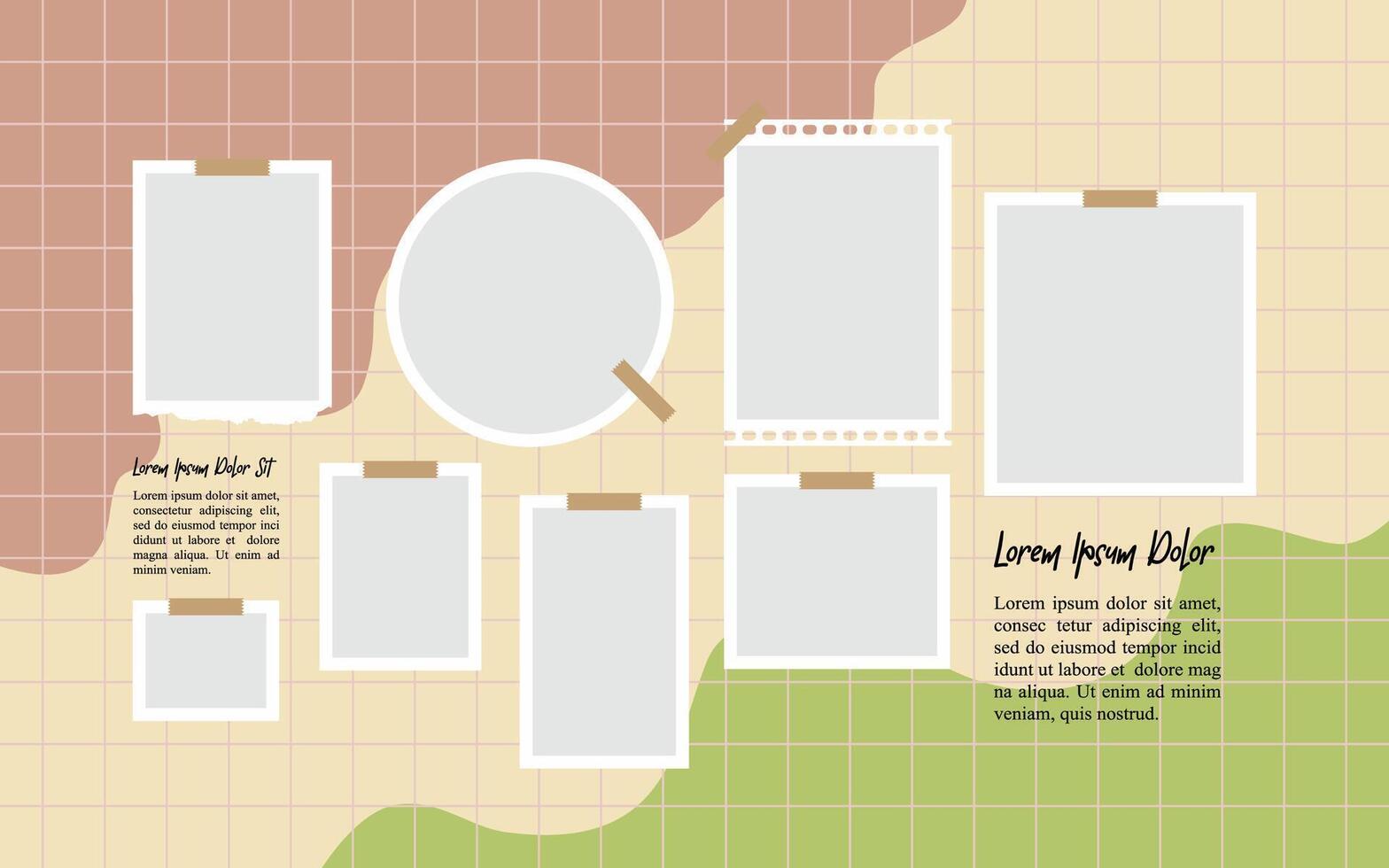 Decorative photo frame collage collection vector
