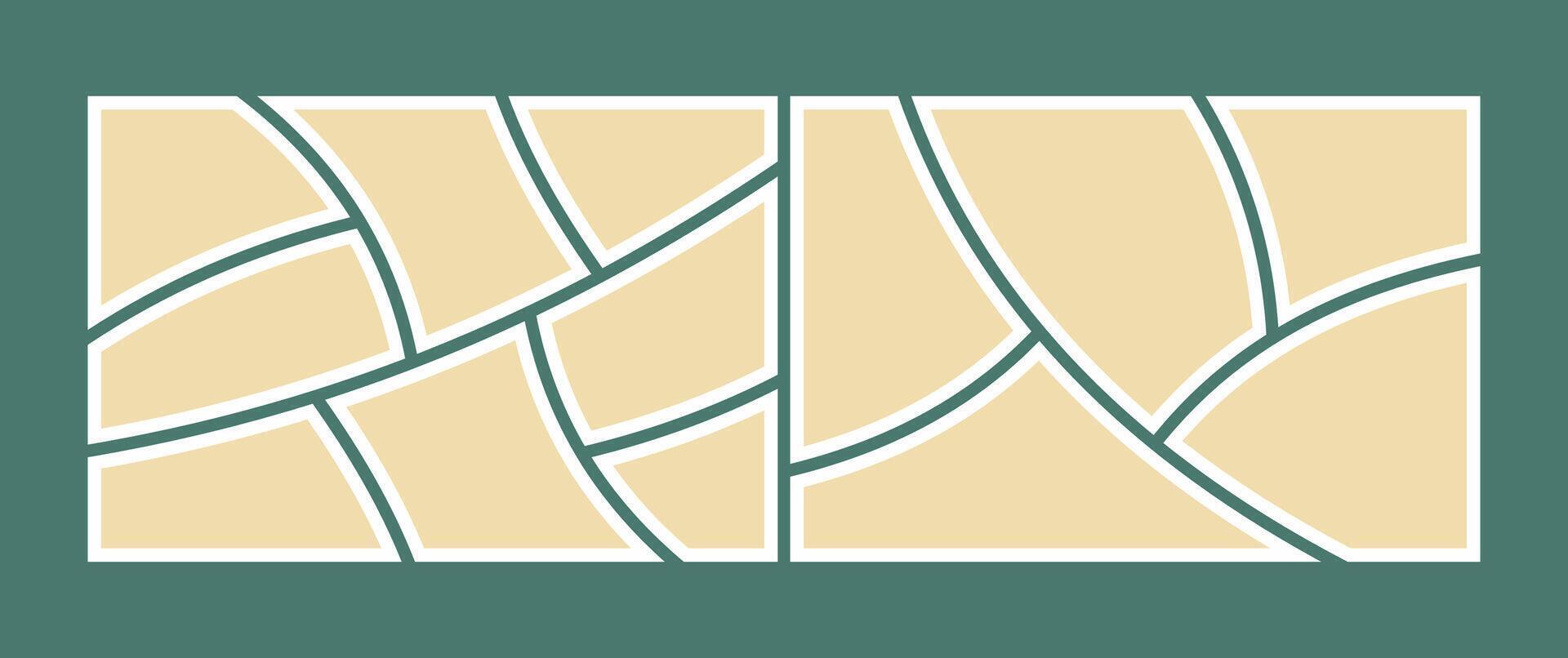 grid digital photo wall template vector