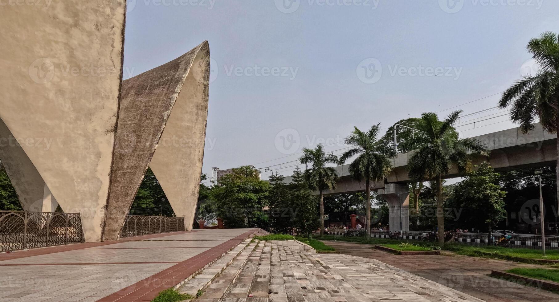 Architecture of Mausoleum of three leaders or Tin Netar Mazar at Shahbag Dhaka photo