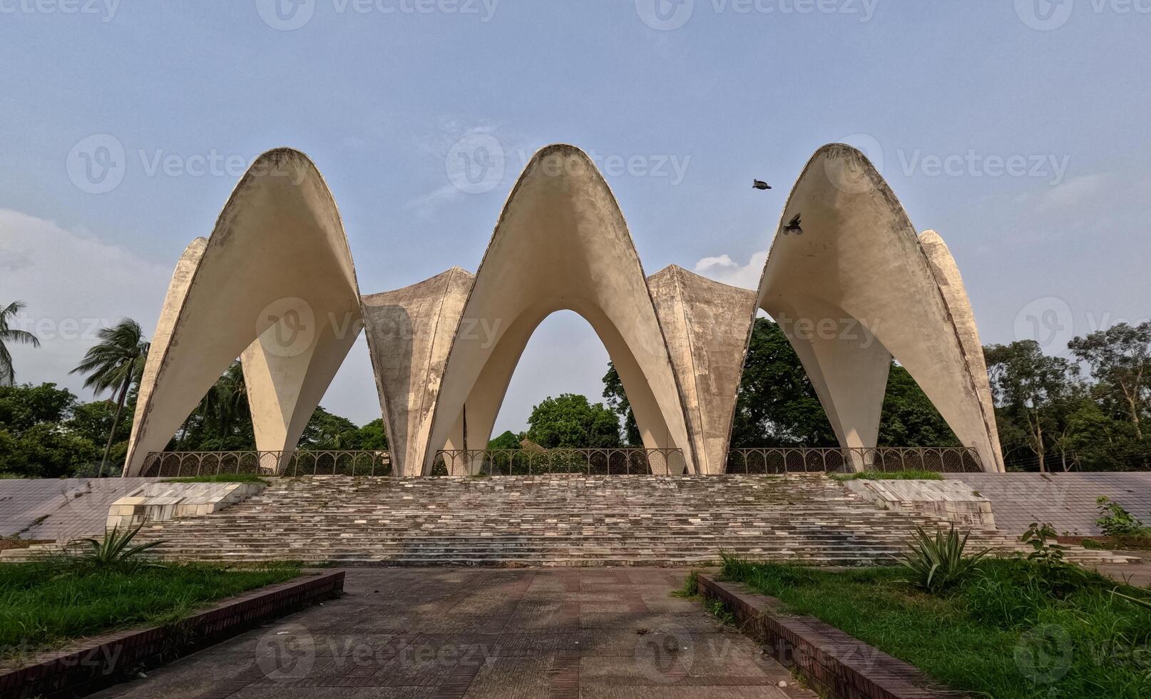 Architecture of Mausoleum of three leaders or Tin Netar Mazar at Shahbag Dhaka photo