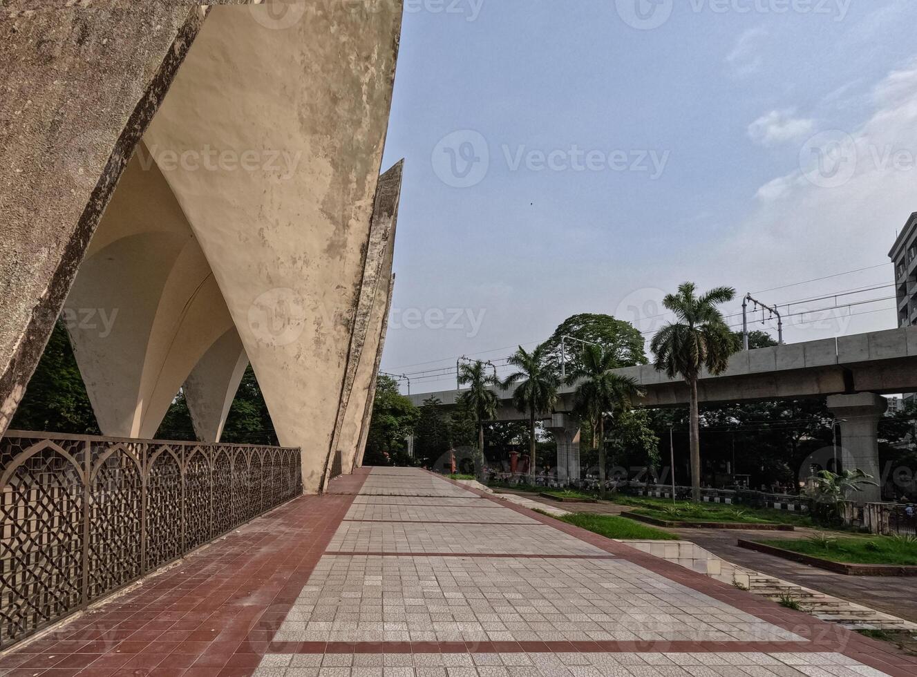Shell structure of Mausoleum of three leaders at Shahbag Dhaka University area photo
