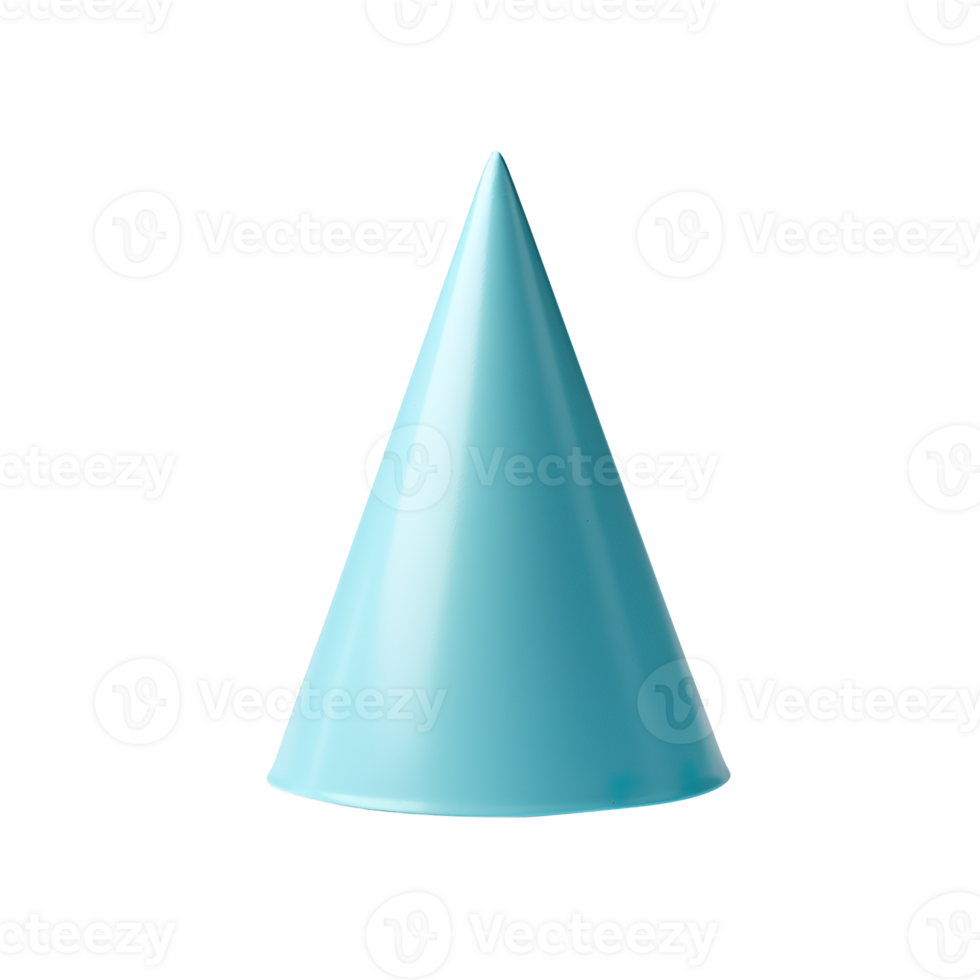 Blue birthday party hat isolated on transparent background png