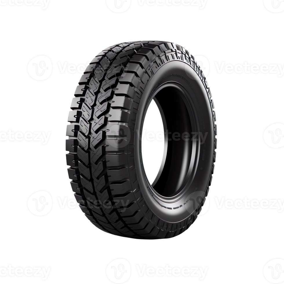 Black Tire isolated on transparent background png