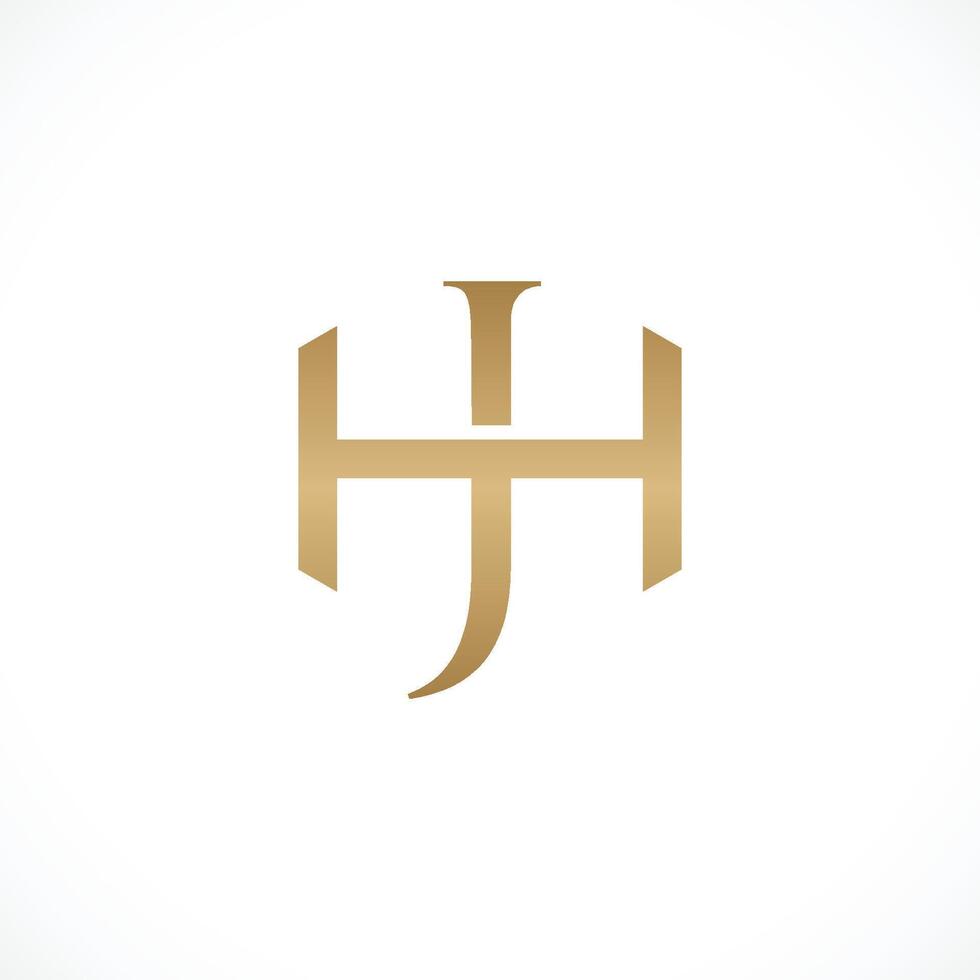 Initial Letter HJ or JH Logo Design Template. Creative Abstract HJ Logo Design Illustration vector