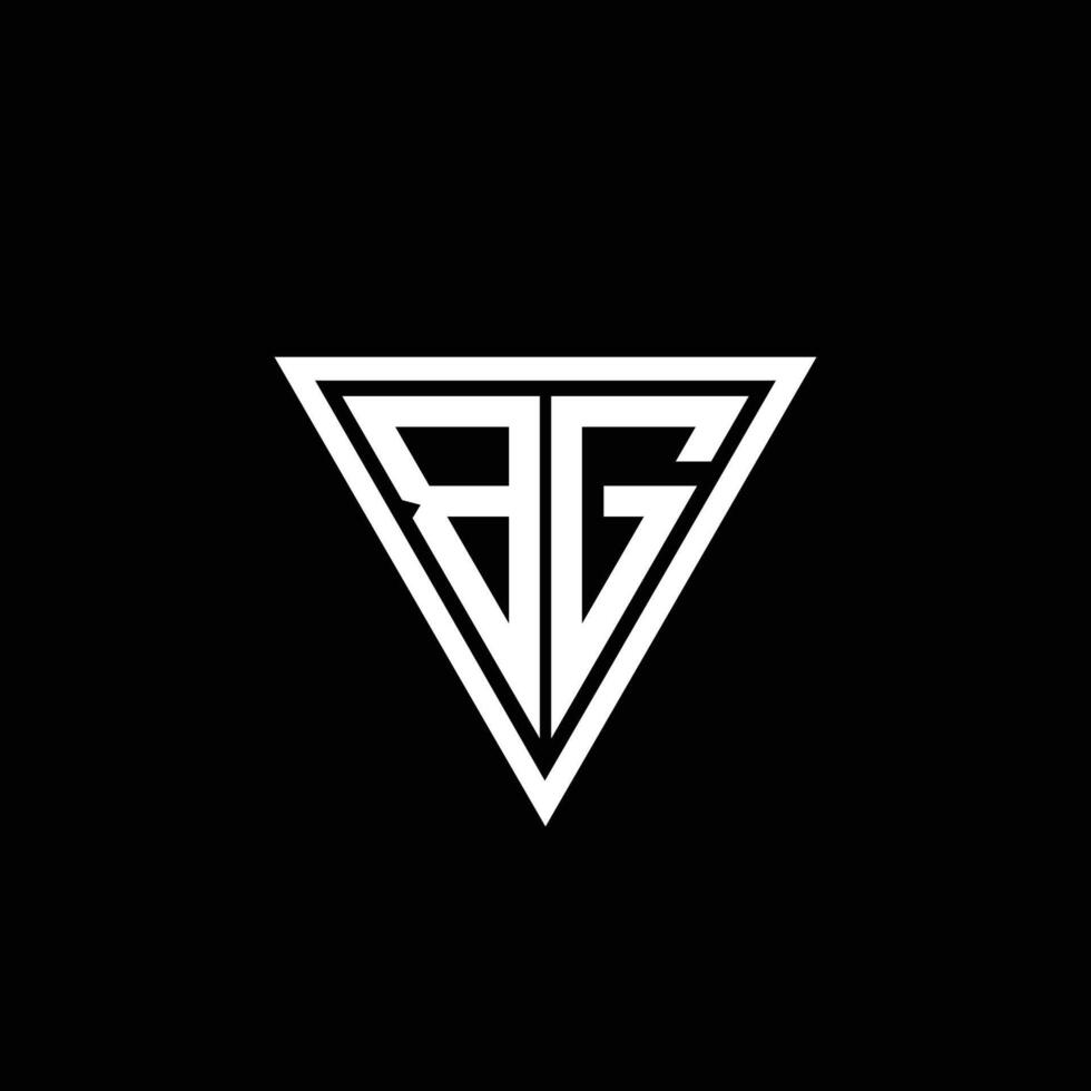 BG triangle letter logo design . vector