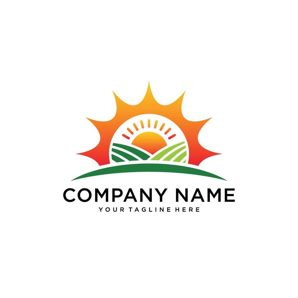 Abstract sun, environment logo, illustration vector