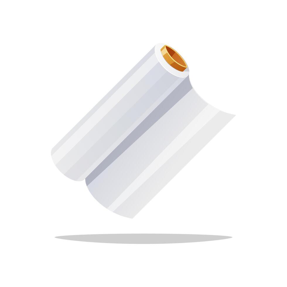 Food cling film roll isolated on white background. vector