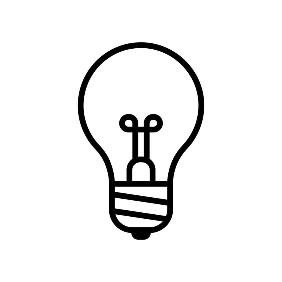 Light bulb icon isolated on white background. vector