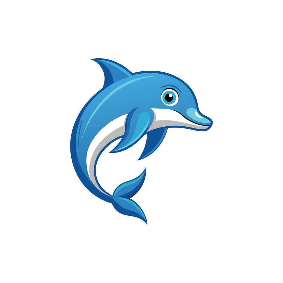 nice dolphin fish art and illustration vector