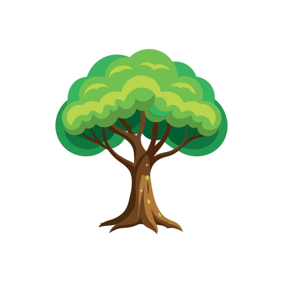 green color tree vector