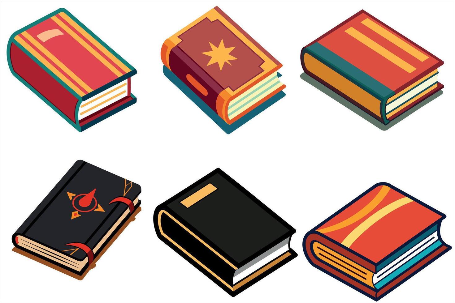 book art and illustration buldle vector