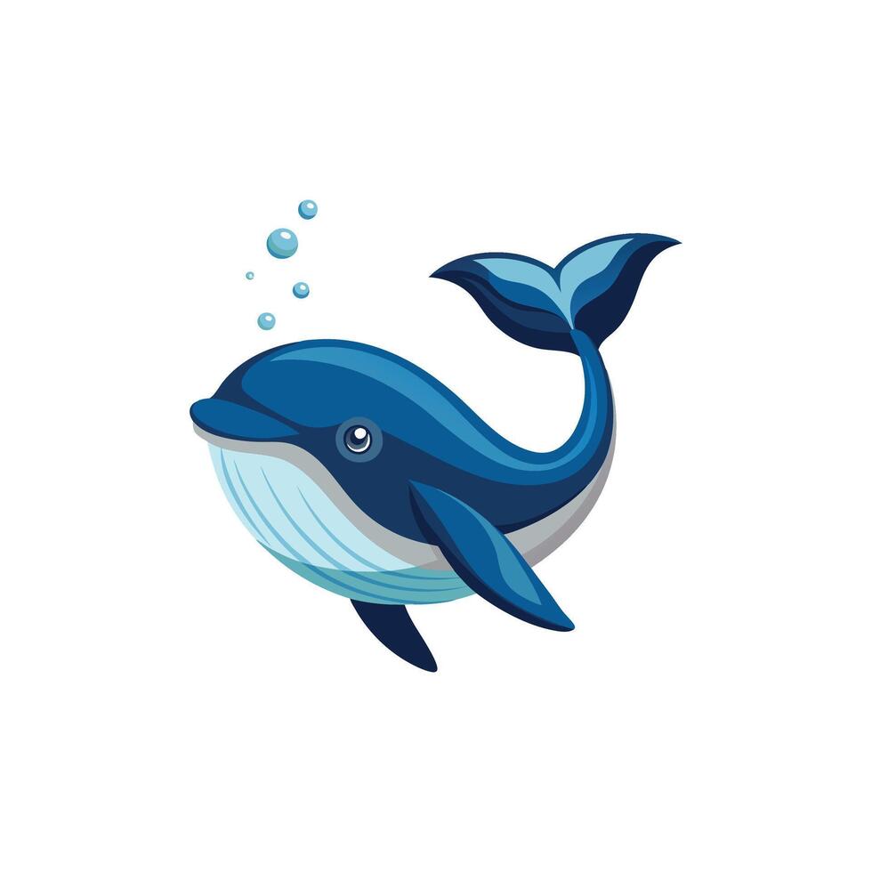 Beneath the Waves Whale Illustrations vector