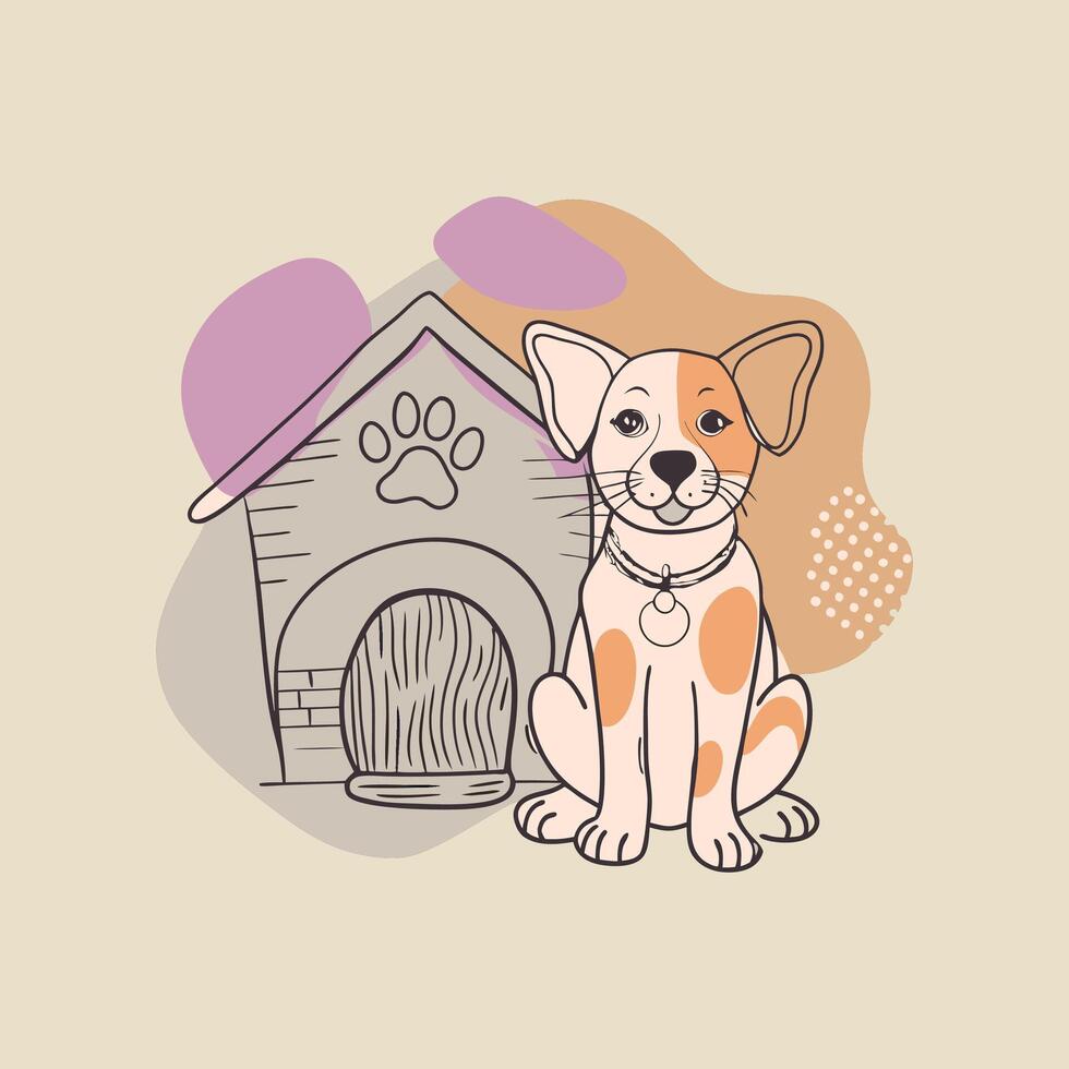 Animals in a Caring Shelter vector