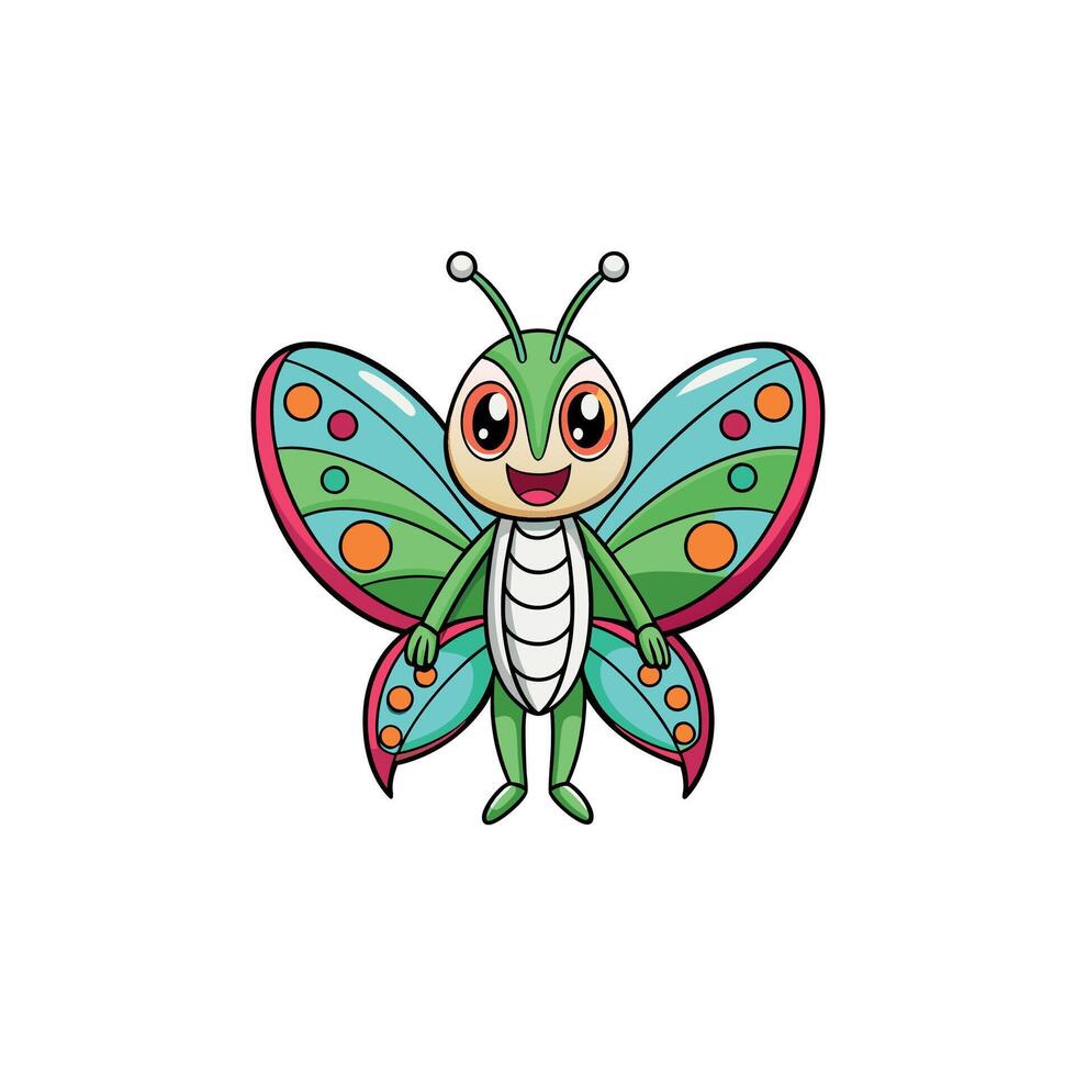 beautiful butterfly character vector