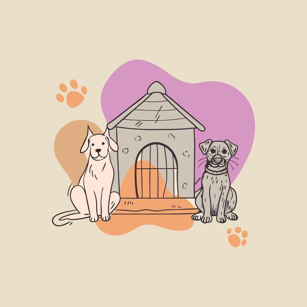 A Shelter Warmth Caring for Homeless Animals vector