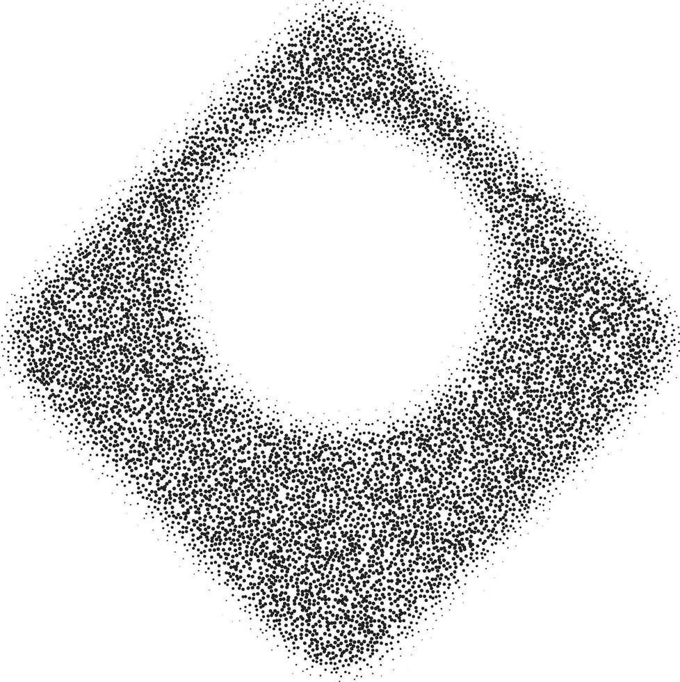 Monochrome noise gritty halftone dot isolated design element motif vector