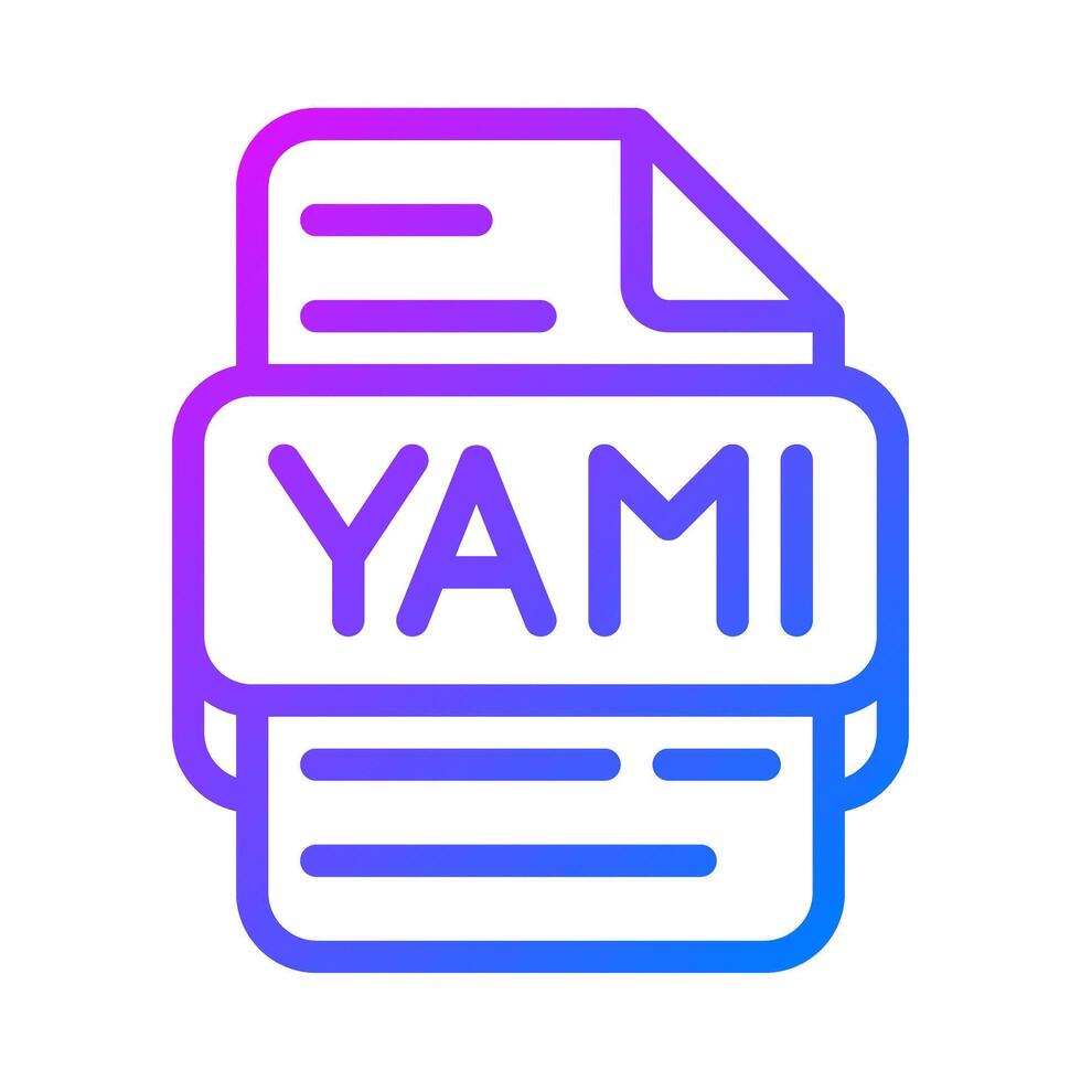 Yaml document format file type icon. gradient icons for storage and database. illustration. vector