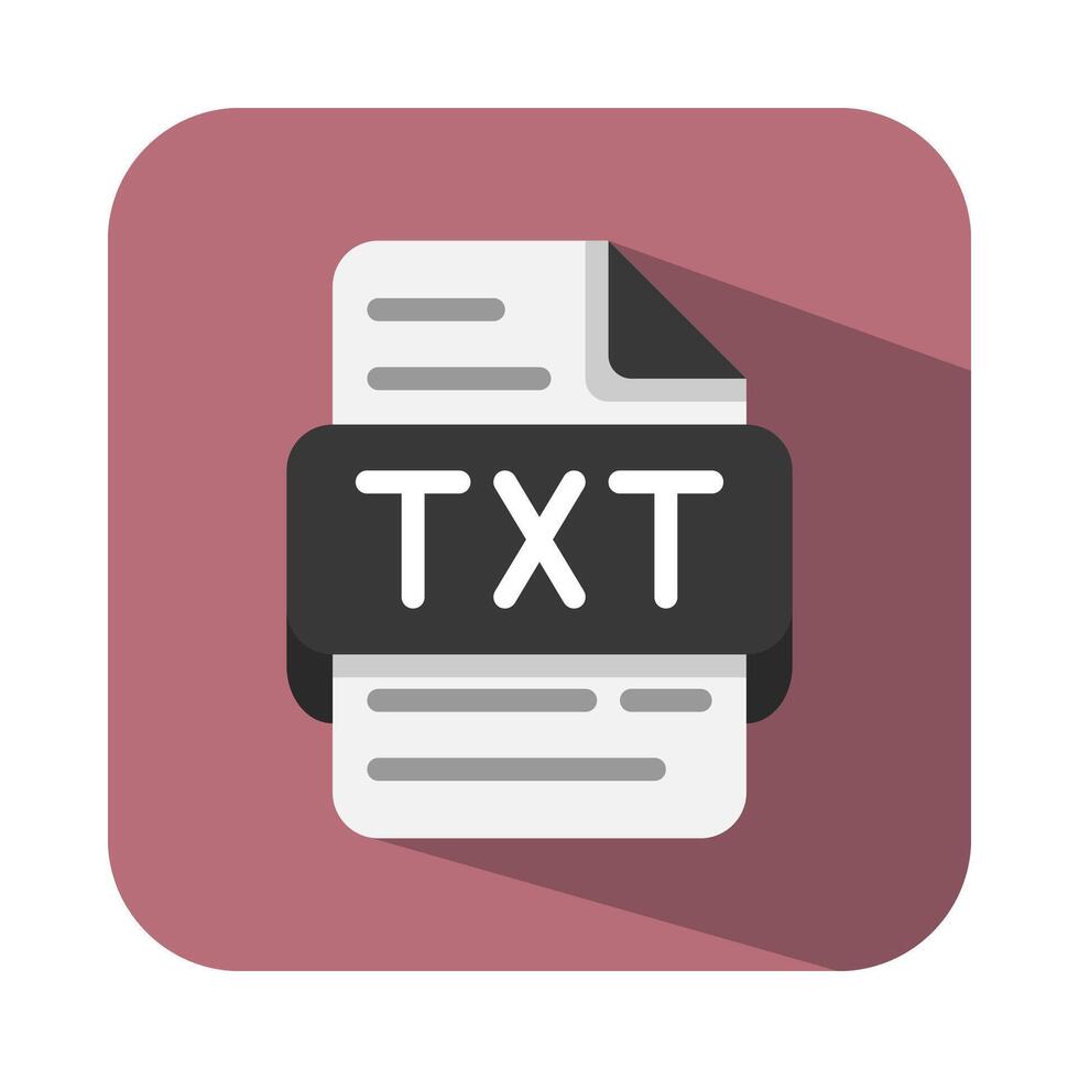 Txt document database file type flat icons. Suitable for websites, UI and mobile apps. vector