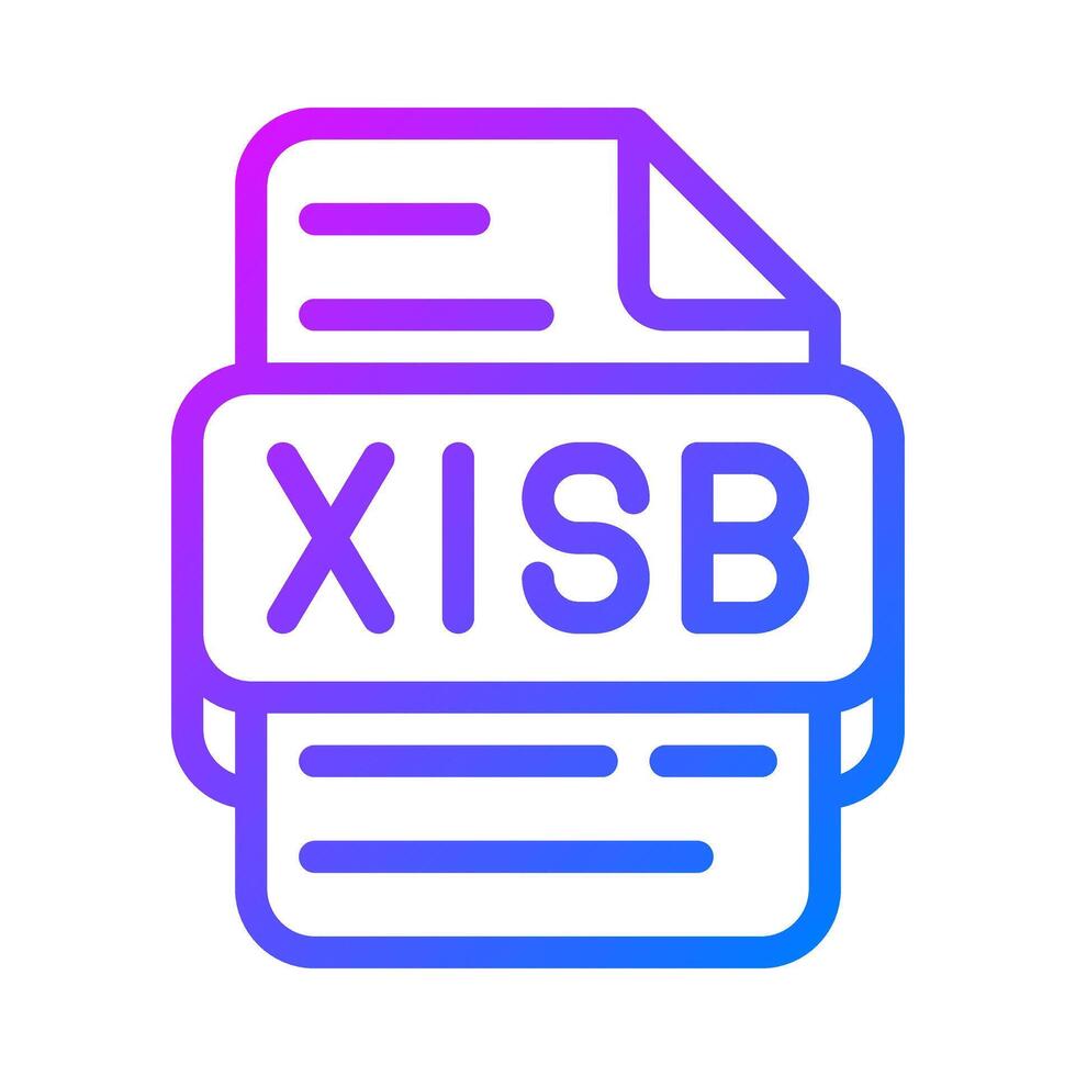 Xlsb document format file type icon. dynamic gradient icons for database files. illustration. vector
