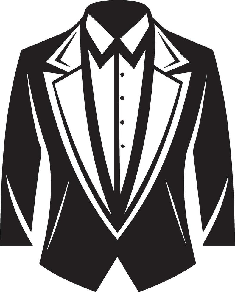 a formal suit jacket logo design on a white background vector