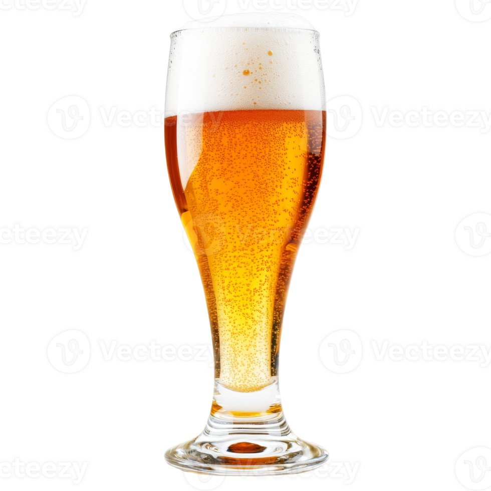 verfrissend glas van verkoudheid lager bier met schuim en bubbel. png