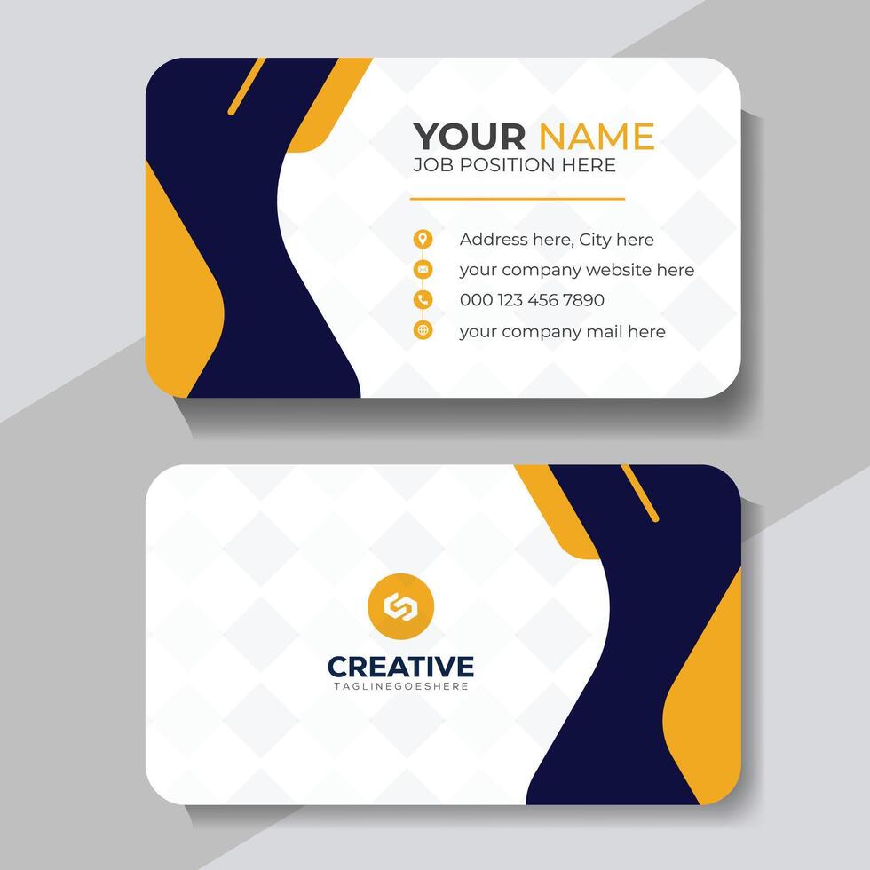 Modern creative clean business card or visiting card design template vector