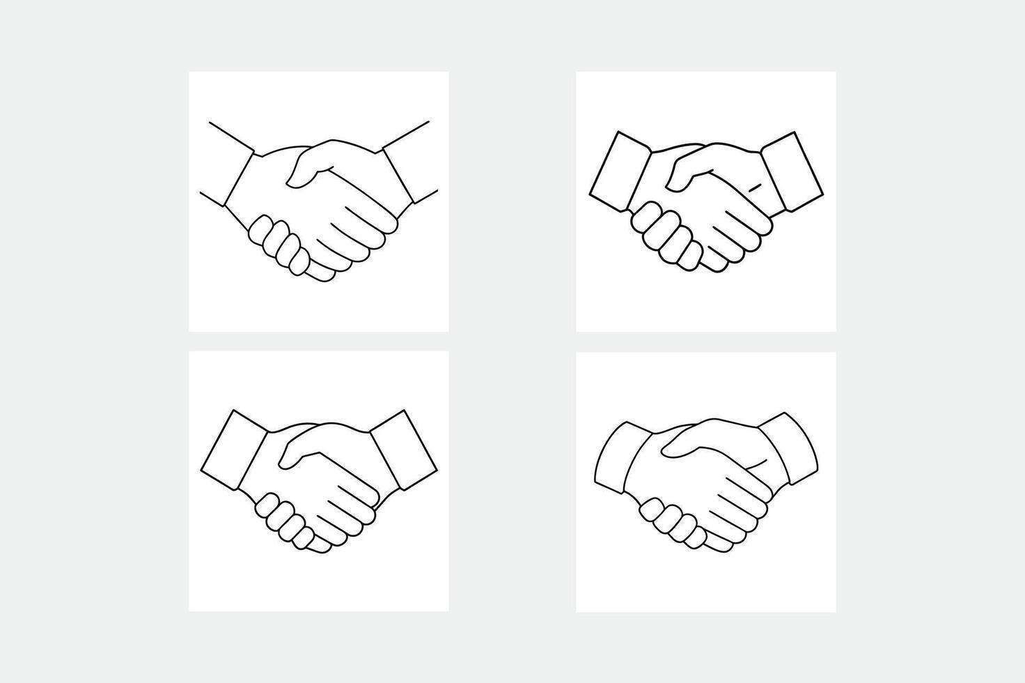 Handshake icon as a concept of friendship and trust or the business partnership vector