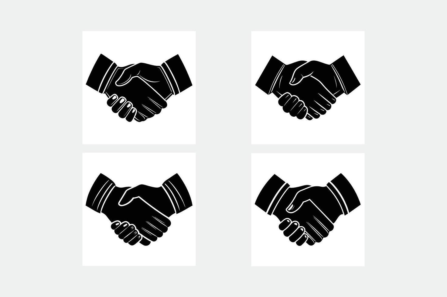 Handshake icon as a concept of friendship and trust or the business partnership vector