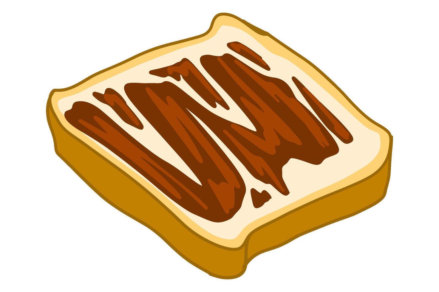 Wheat Bread Spread with Chocolate Jam vector