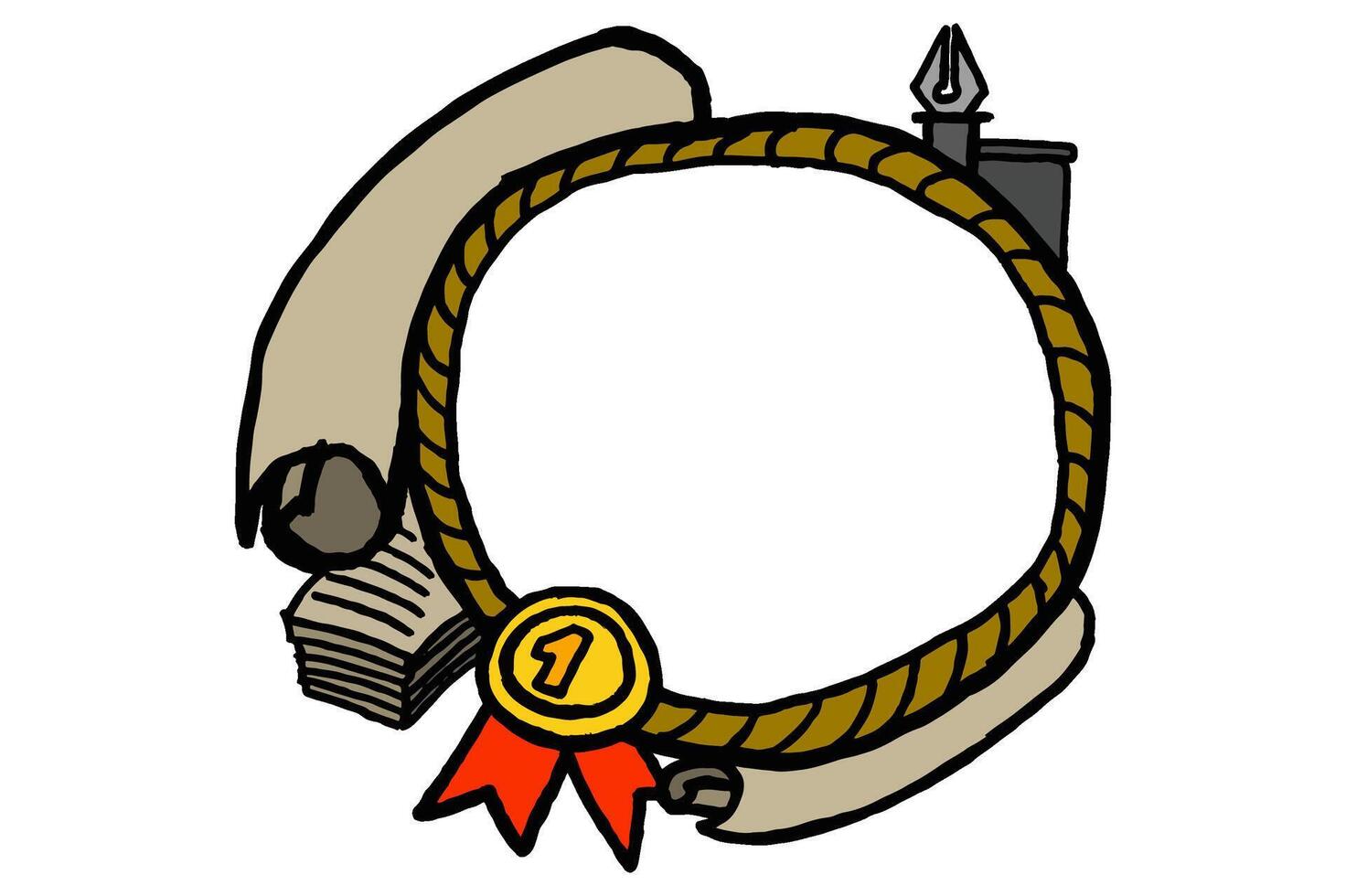 Frame with a Graduation theme vector