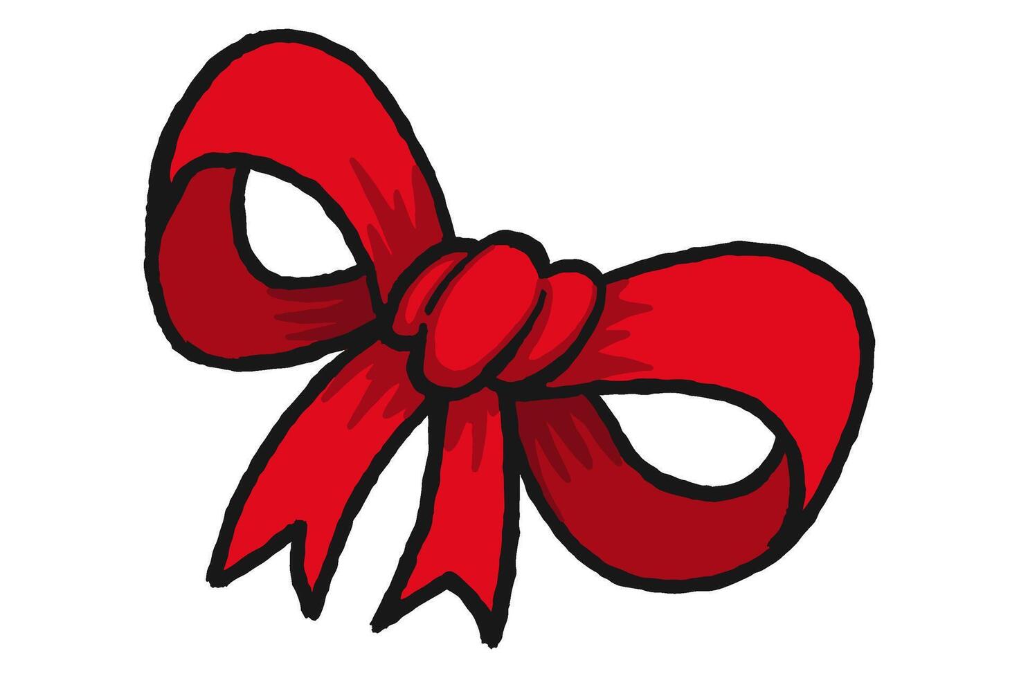 Red Ribbon Tie Decoration vector