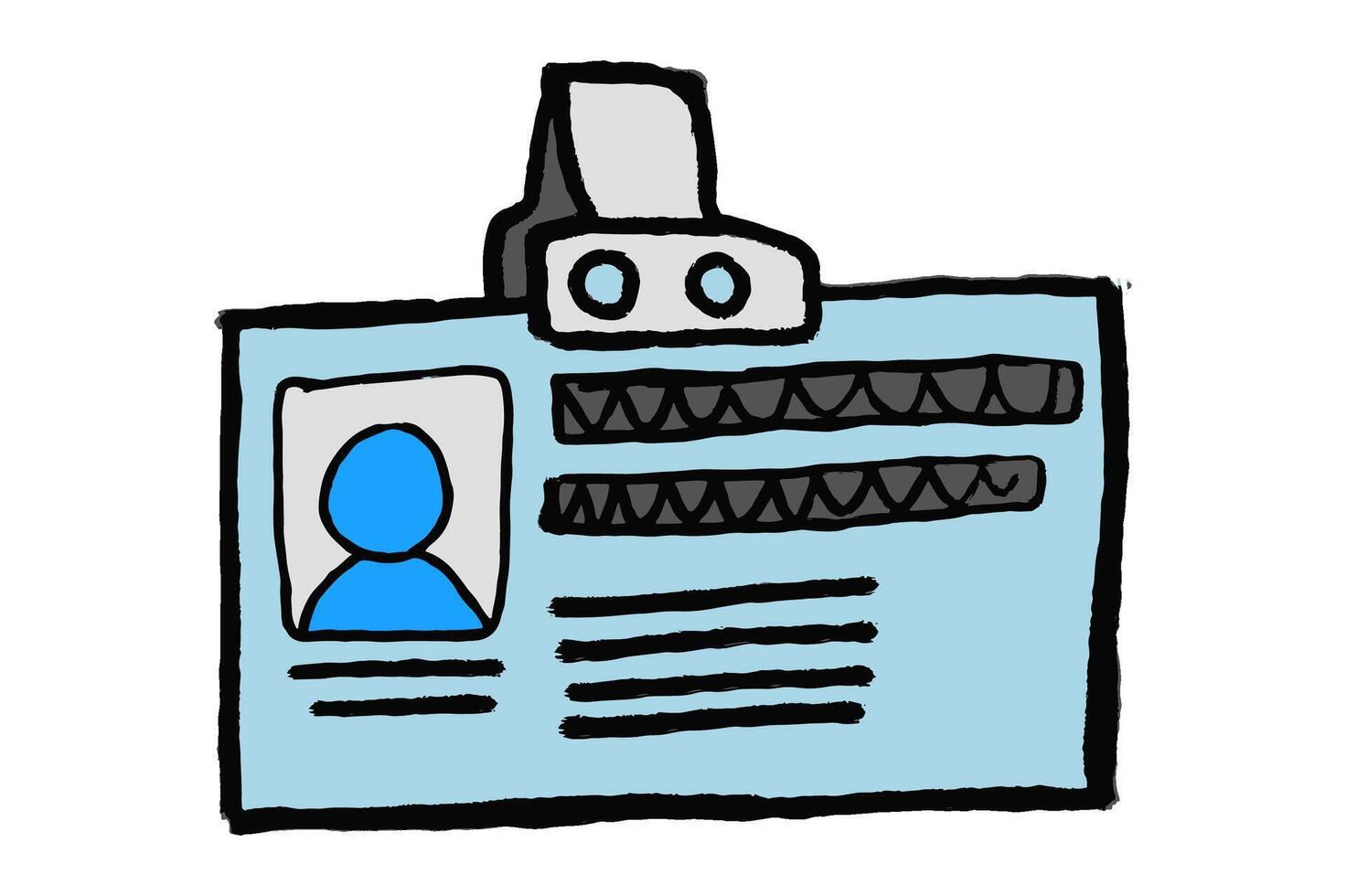 Employee Identification Card vector