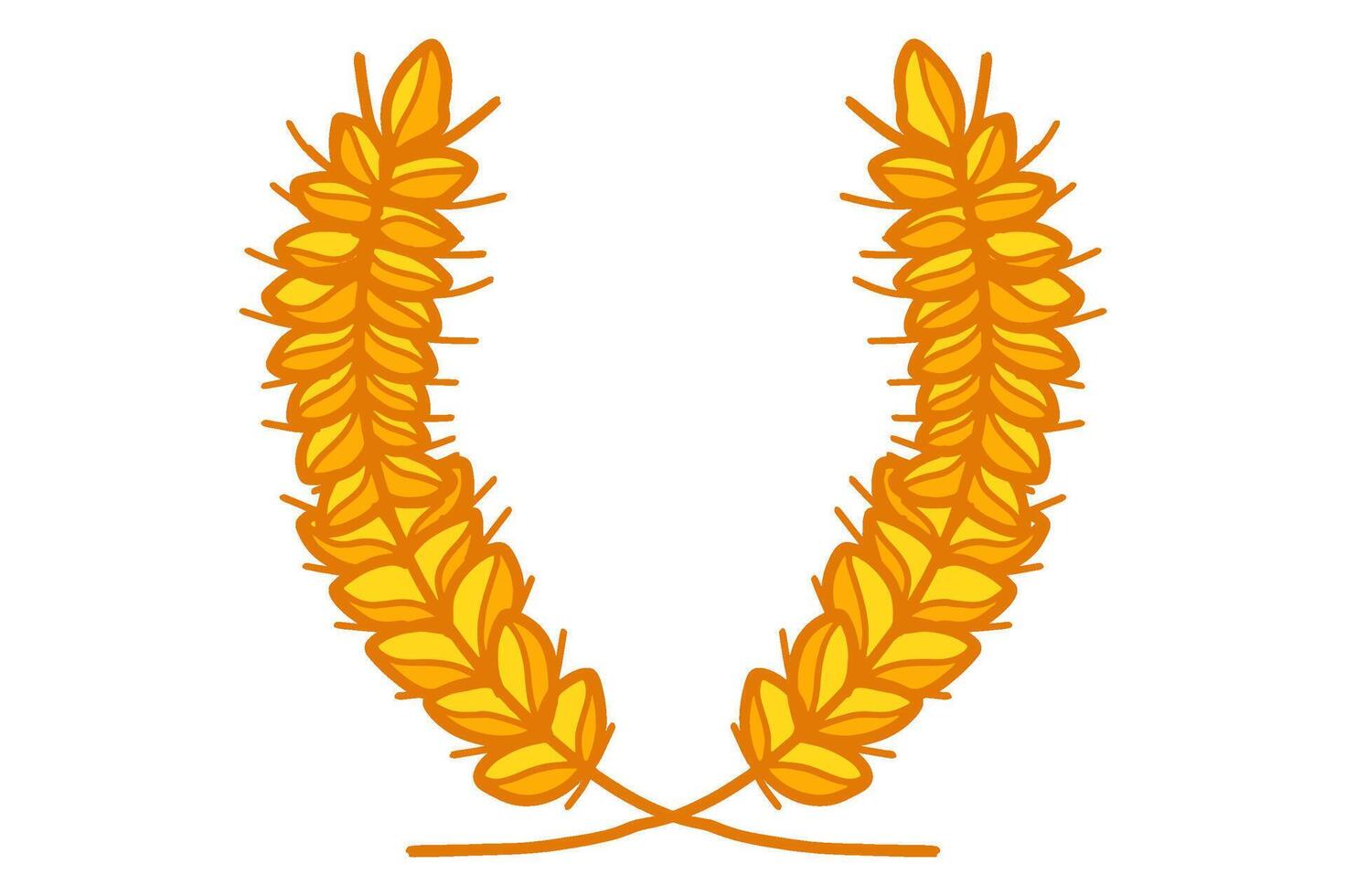 A Pair of Golden Wheat vector