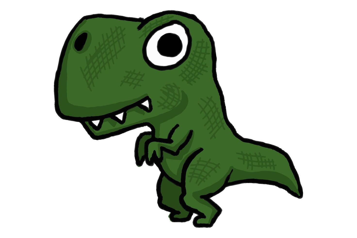 Cute T. rex Or Tyrannosaurus Dinosaur Cartoon vector