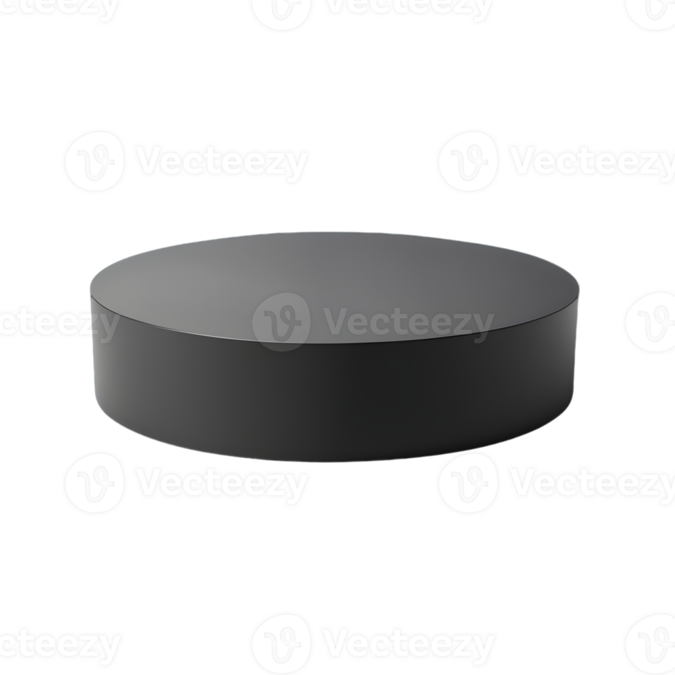 A black round table with a black top png